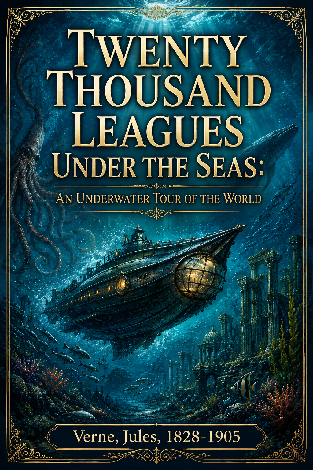 Bìa sách Twenty Thousand Leagues Under the Seas: An Underwater Tour of the World