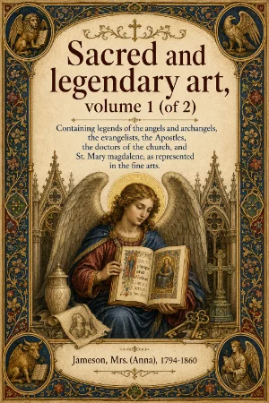 Bìa sách Sacred and legendary art, volume 1 (of 2)
Containing legends of the angels and archangels, the evangelists, the Apostles, the doctors of the church, and St. Mary magdalene, as represented in the fine arts.